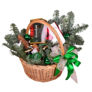 "Gift under new year tree" basket 