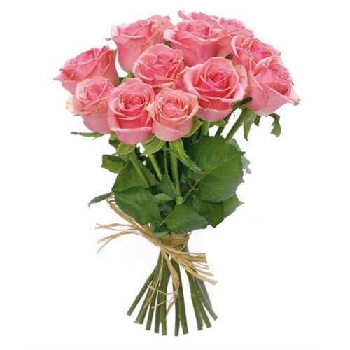 Купить на заказ Букет из 11 розовых роз с доставкой в Жетысае